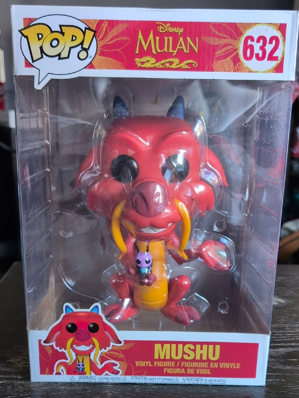 Funko Disney Mulan Mushu Vinyl Figure - Red, Yellow, Purple